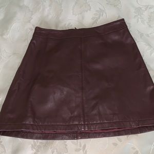 New with tags brown leather skirt